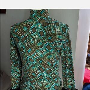 Blumarine Multicolor Patterned Knit Top